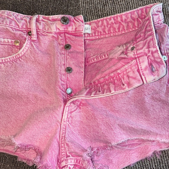 Zara Bright Pink Jean Shorts - Picture 9 of 10